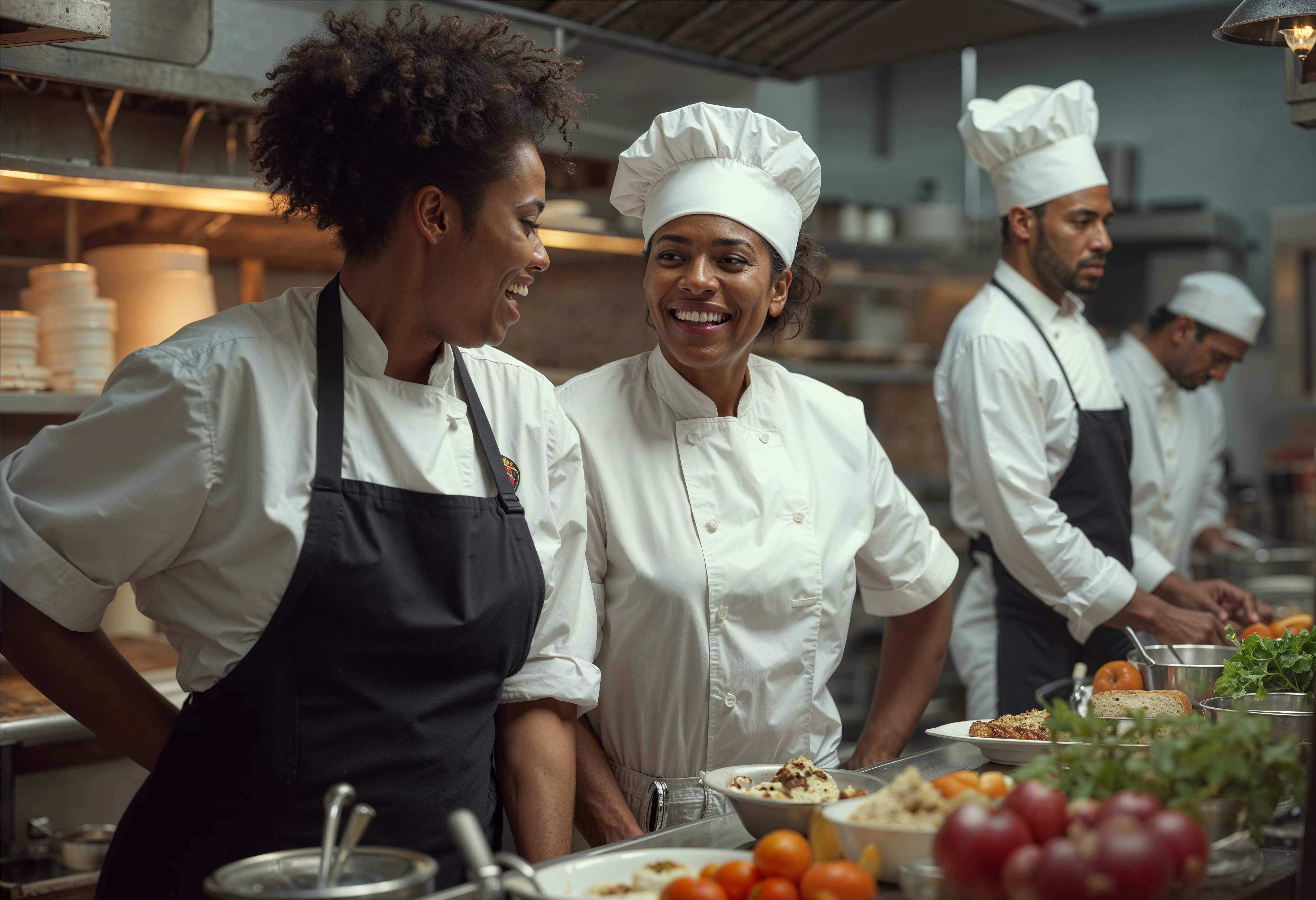 Equipe da pastelaria Paraíso das Delícias